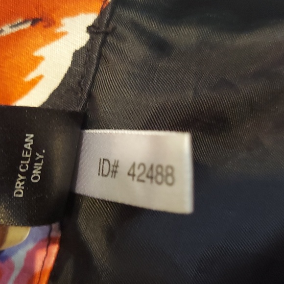 Express Design Studio Silk Floral A-Line Midi Skirt Sz 4 Black Red Purple Green - Picture 13 of 16